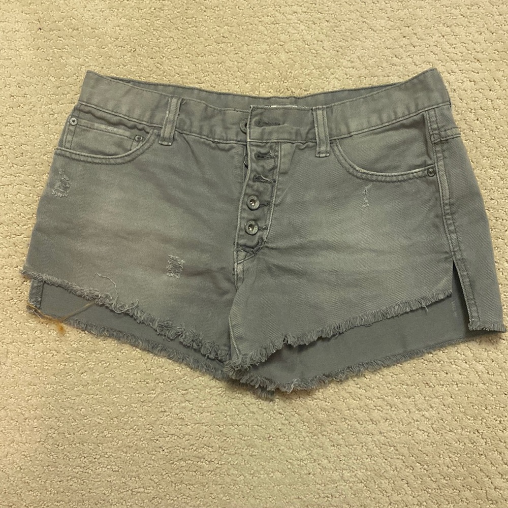 Free People Jean Shorts - Gray